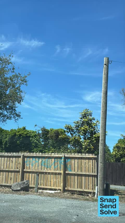 Graffiti on a fence, building or structure, a report photo
