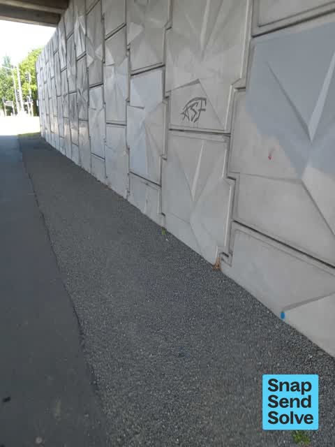 Graffiti on a road, footpath or bridge — a report photo