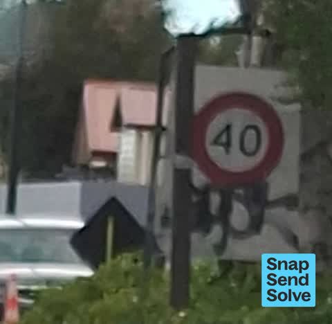 Graffiti on a sign, mural or public art — a report photo