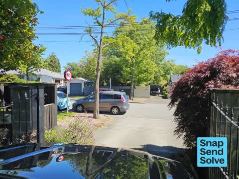 Hazard, vehicle, a report photo