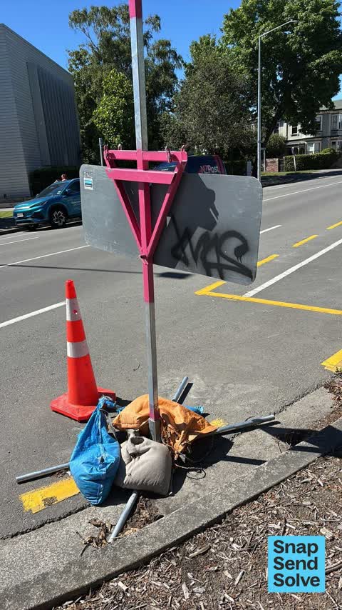 Graffiti on a sign, mural or public art — a report photo