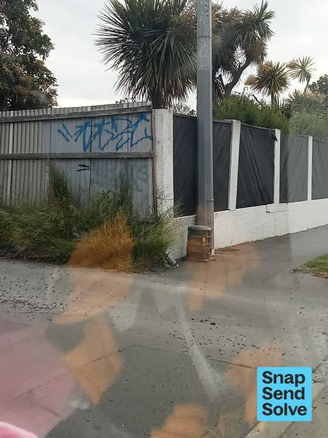 Graffiti on a fence, building or structure, a report photo