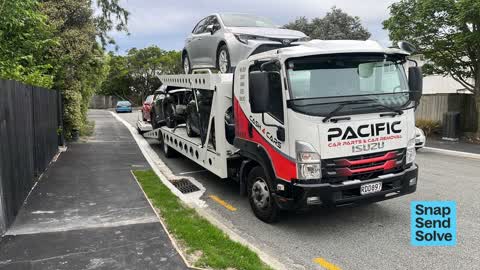 Hazard, vehicle, a report photo