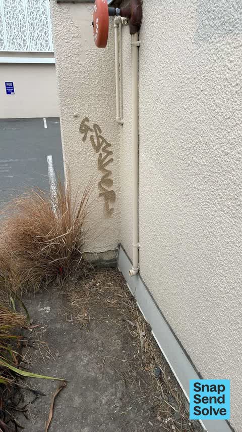 Graffiti on a fence, building or structure, a report photo