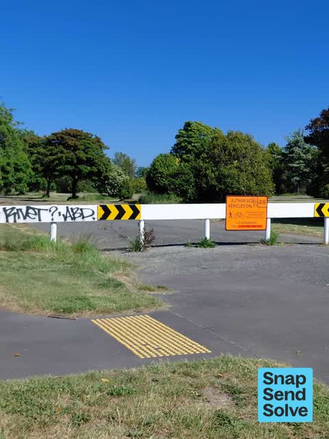 Graffiti on a fence, building or structure, a report photo
