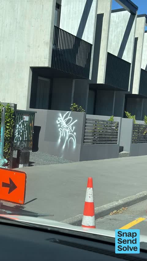 Graffiti on a fence, building or structure, a report photo