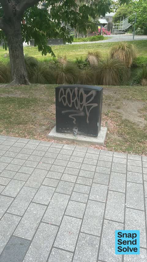 Graffiti on a fence, building or structure — a report photo