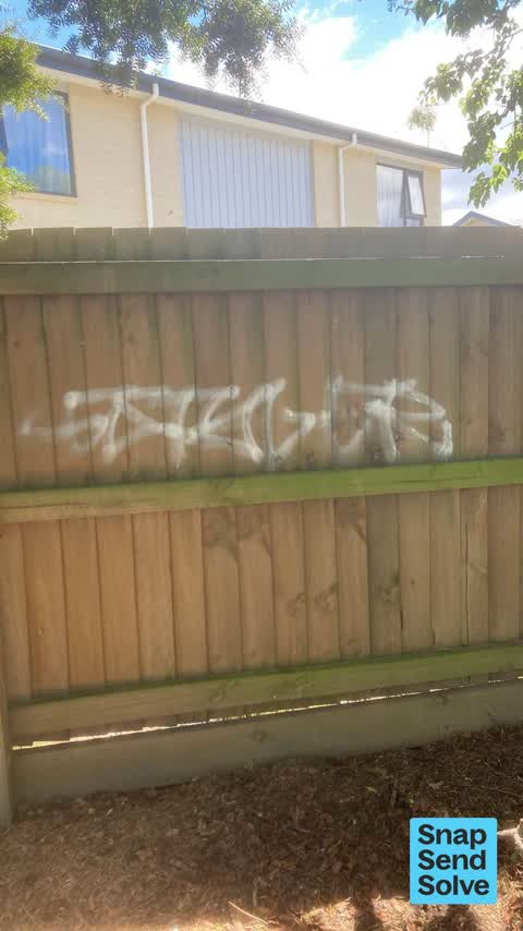 Graffiti on a fence, building or structure, a report photo