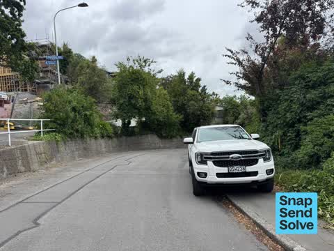 Hazard, vehicle, a report photo