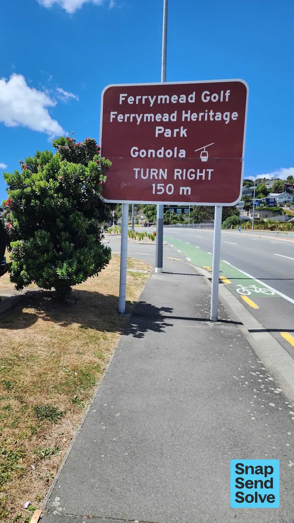 The photograph attached to this poles and signage - general report