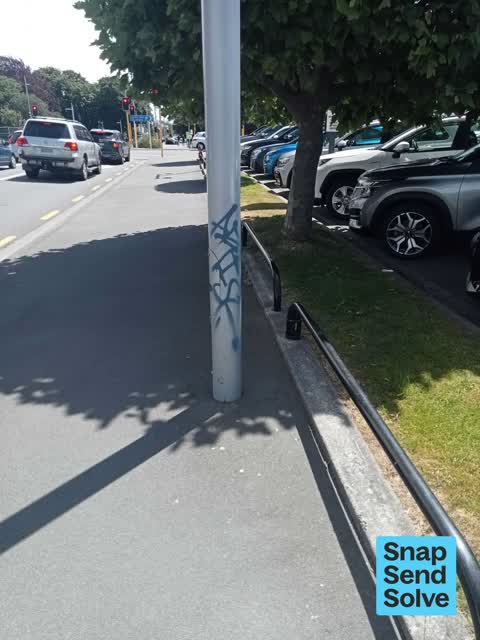 Graffiti on a fence, building or structure, a report photo