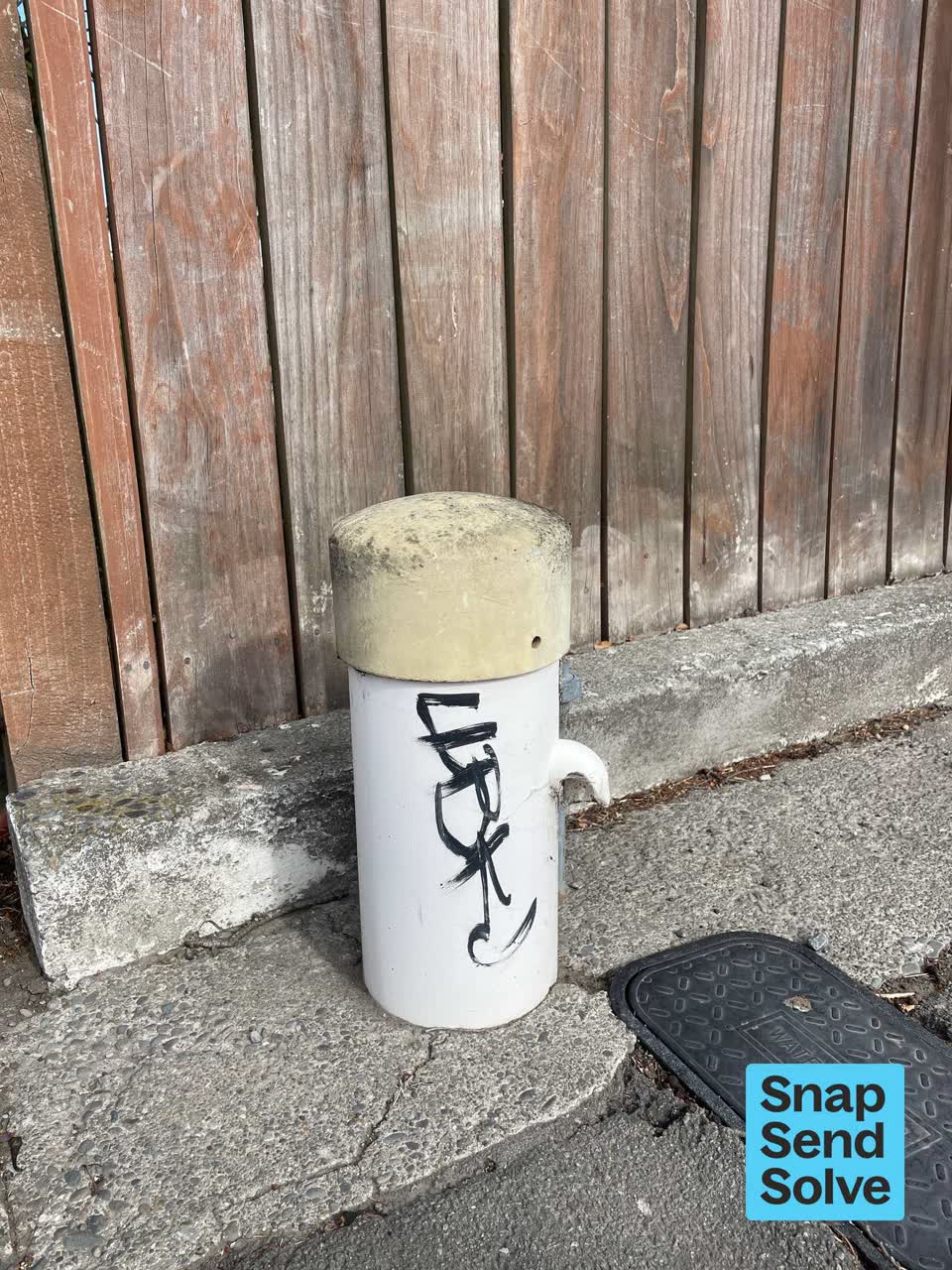 The photograph attached to this graffiti on a fence, building or structure report