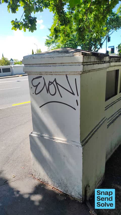 Graffiti on a road, footpath or bridge — a report photo