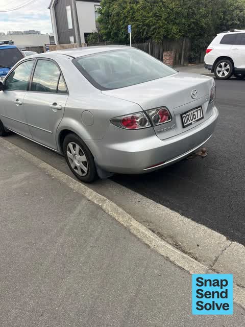 Hazard, vehicle, a report photo