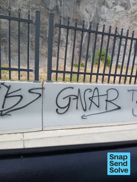 Graffiti on a road, footpath or bridge — a report photo