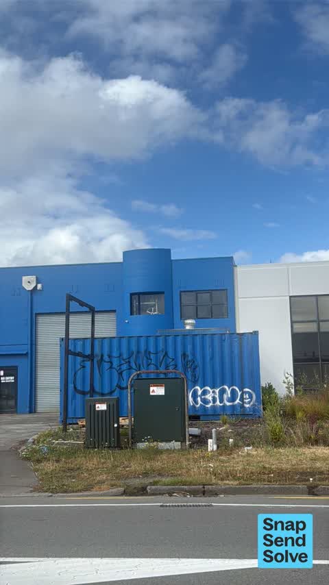 Graffiti on a fence, building or structure, a report photo