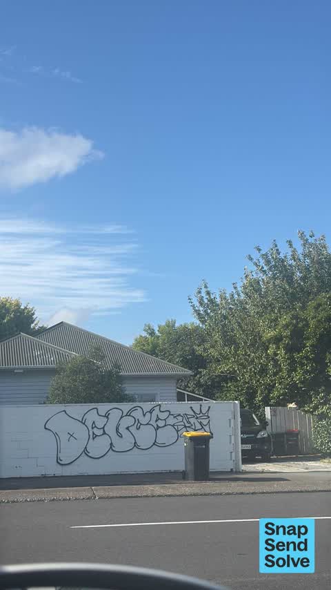 Graffiti on a fence, building or structure, a report photo