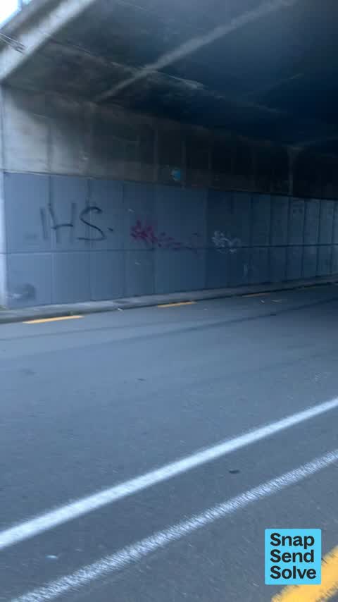 Graffiti on a road, footpath or bridge — a report photo