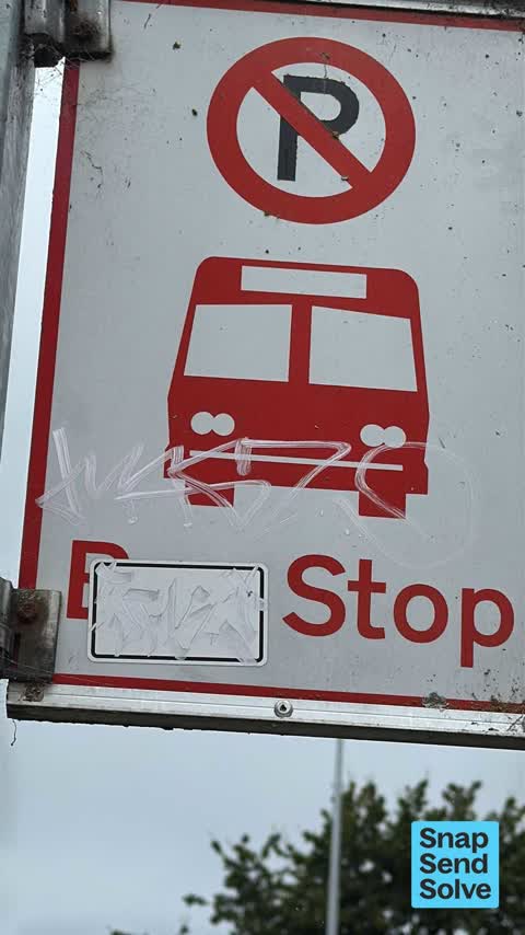 Graffiti on a bus stop or public toilet — a report photo