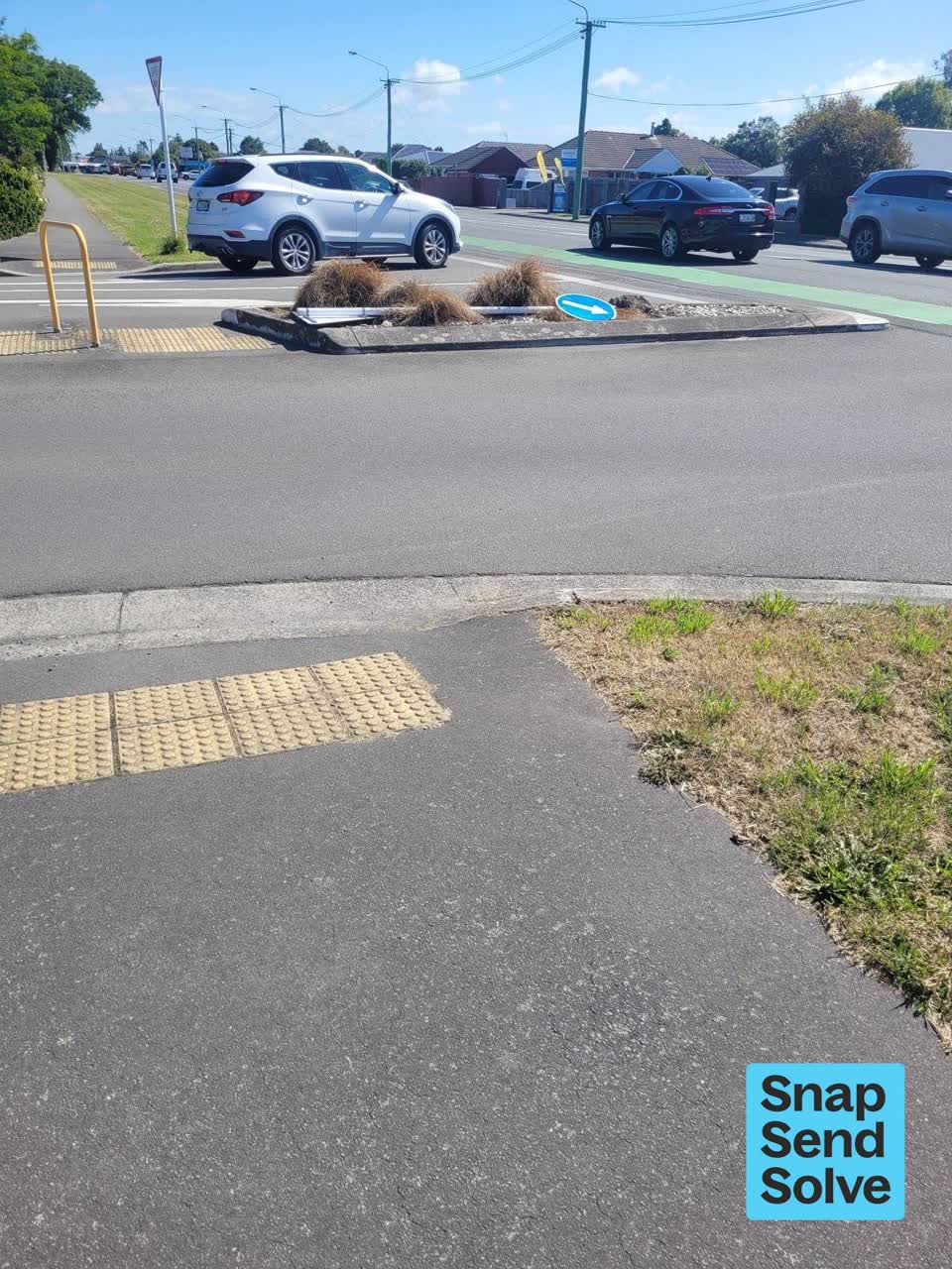 The photograph attached to this poles and signage - general report