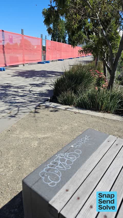 Graffiti on a fence, building or structure — a report photo