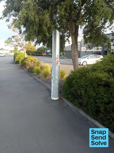 Graffiti on a fence, building or structure, a report photo