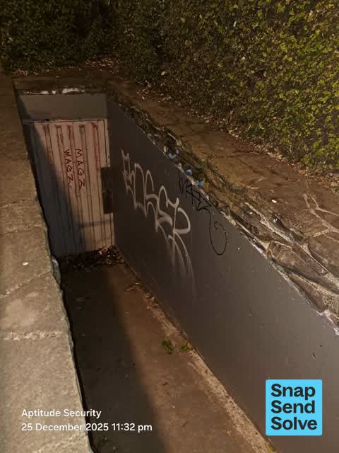 Graffiti on a fence, building or structure — a report photo