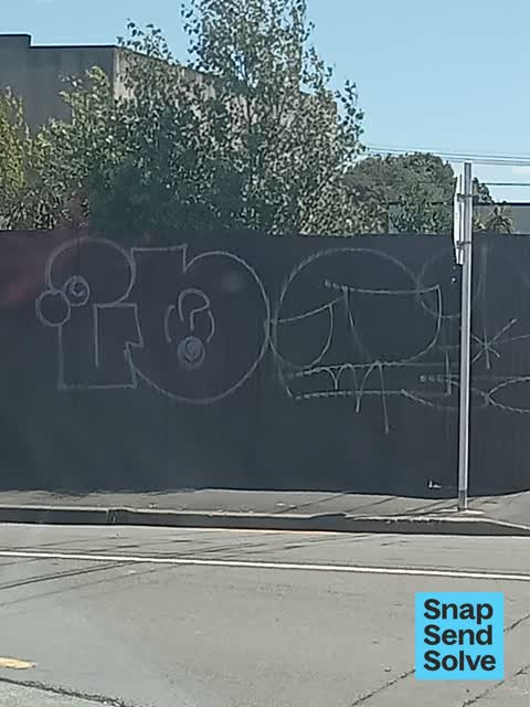 Graffiti on a fence, building or structure — a report photo