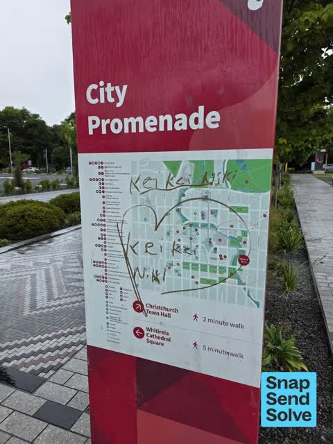 Graffiti on a sign, mural or public art, a report photo
