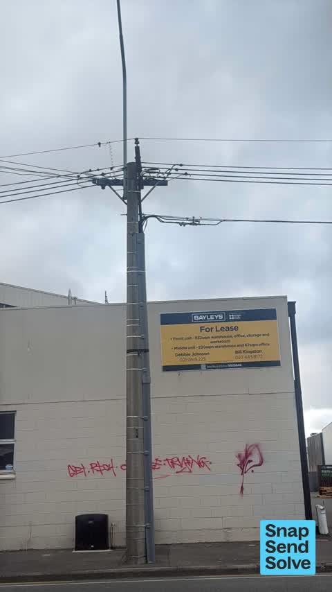 Graffiti on a fence, building or structure, a report photo