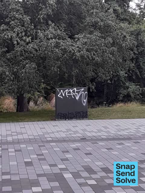 Graffiti on a fence, building or structure — a report photo