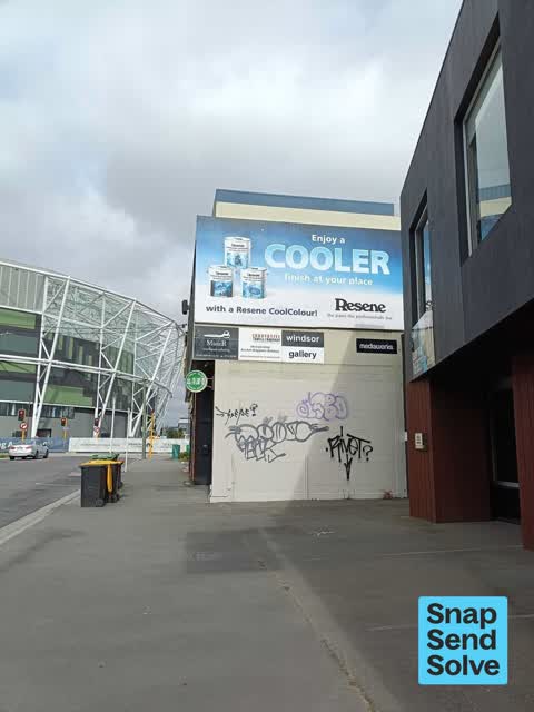 Graffiti on a fence, building or structure, a report photo