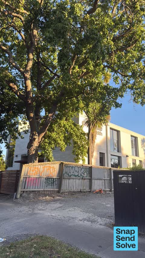 Graffiti on a fence, building or structure, a report photo