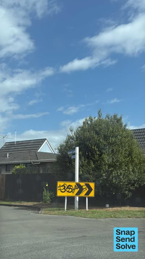 Graffiti on a sign, mural or public art, a report photo
