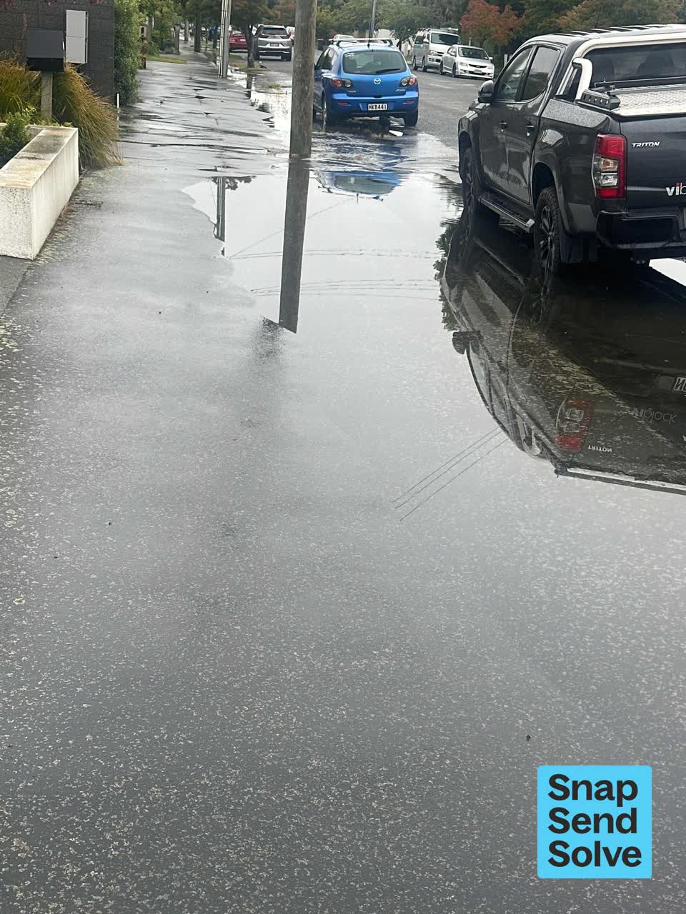 The photograph attached to this flooding report