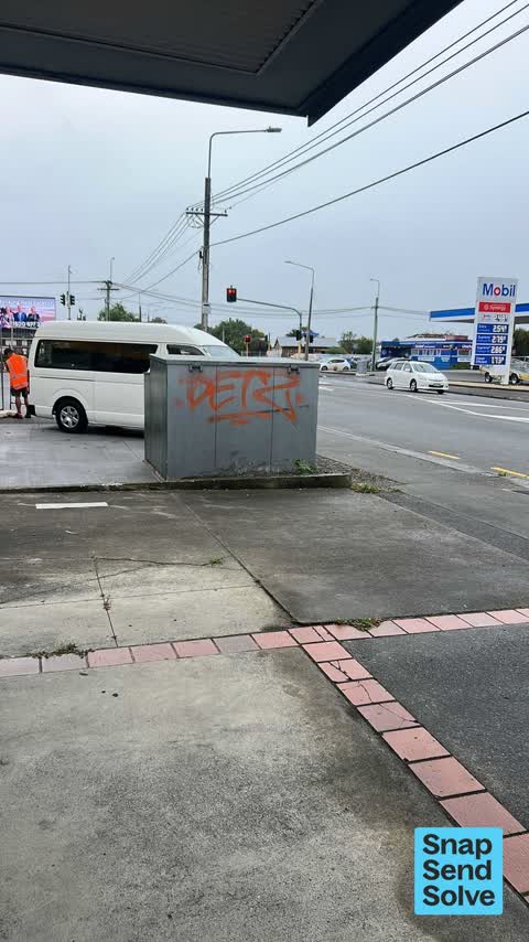 Graffiti on a fence, building or structure, a report photo
