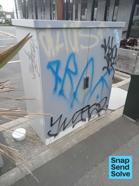Graffiti on a fence, building or structure, a report photo