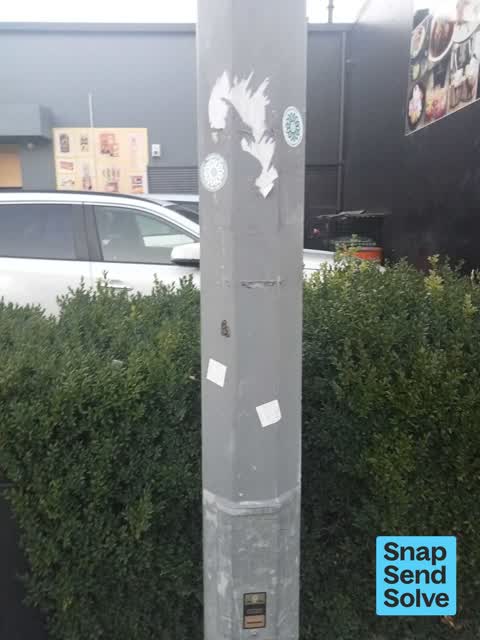Graffiti on a fence, building or structure, a report photo