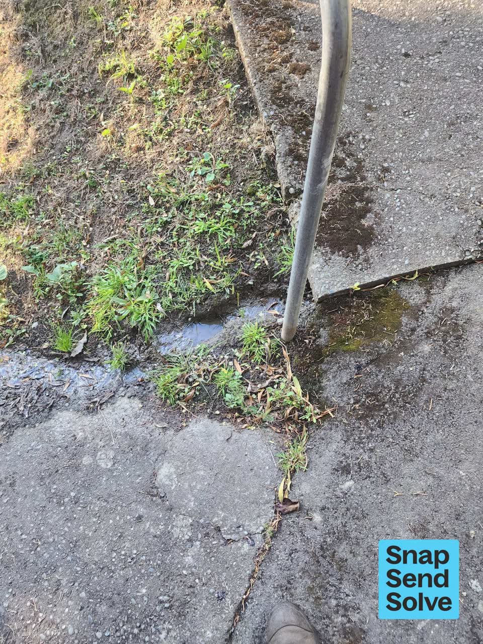 The photograph attached to this water leak report