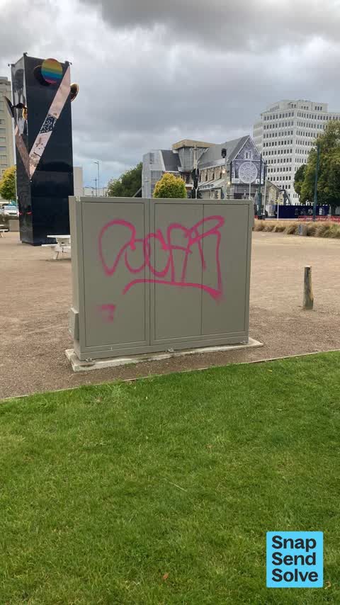 Graffiti on a fence, building or structure — a report photo