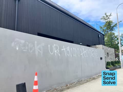 Graffiti on a fence, building or structure, a report photo