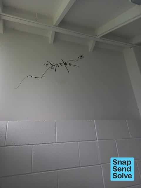 Graffiti on a bus stop or public toilet — a report photo