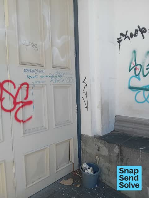 Graffiti on a fence, building or structure — a report photo