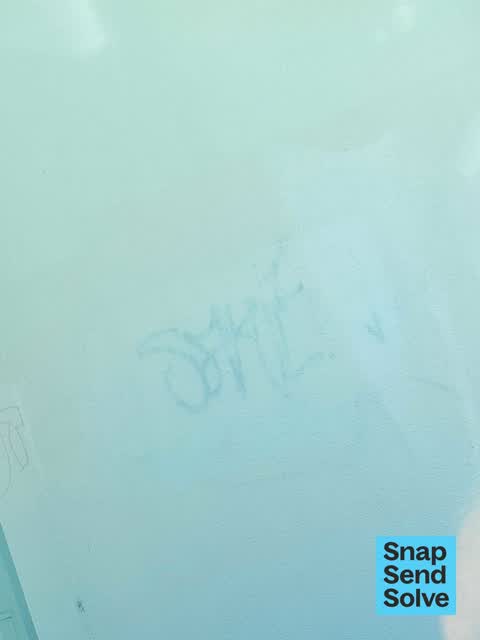 Graffiti on a road, footpath or bridge — a report photo