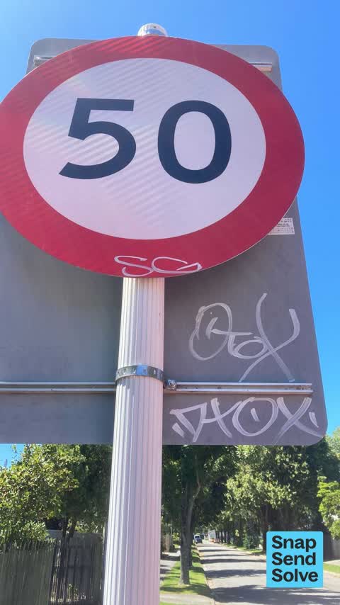 Graffiti on a sign, mural or public art, a report photo