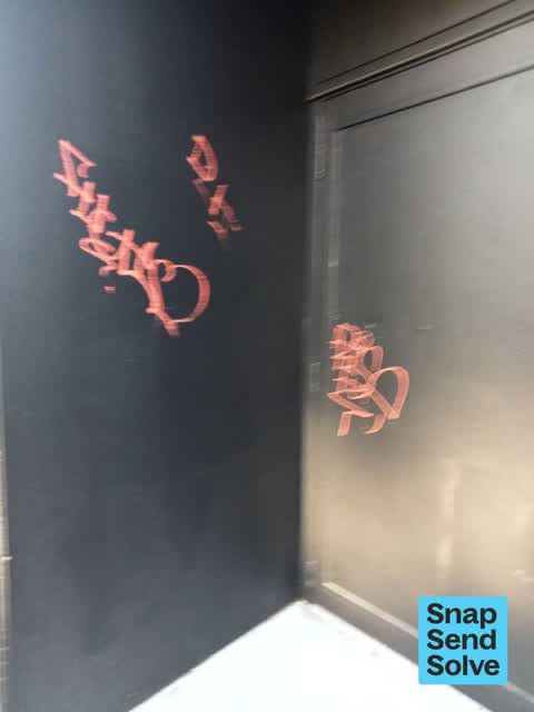 Graffiti on a fence, building or structure, a report photo