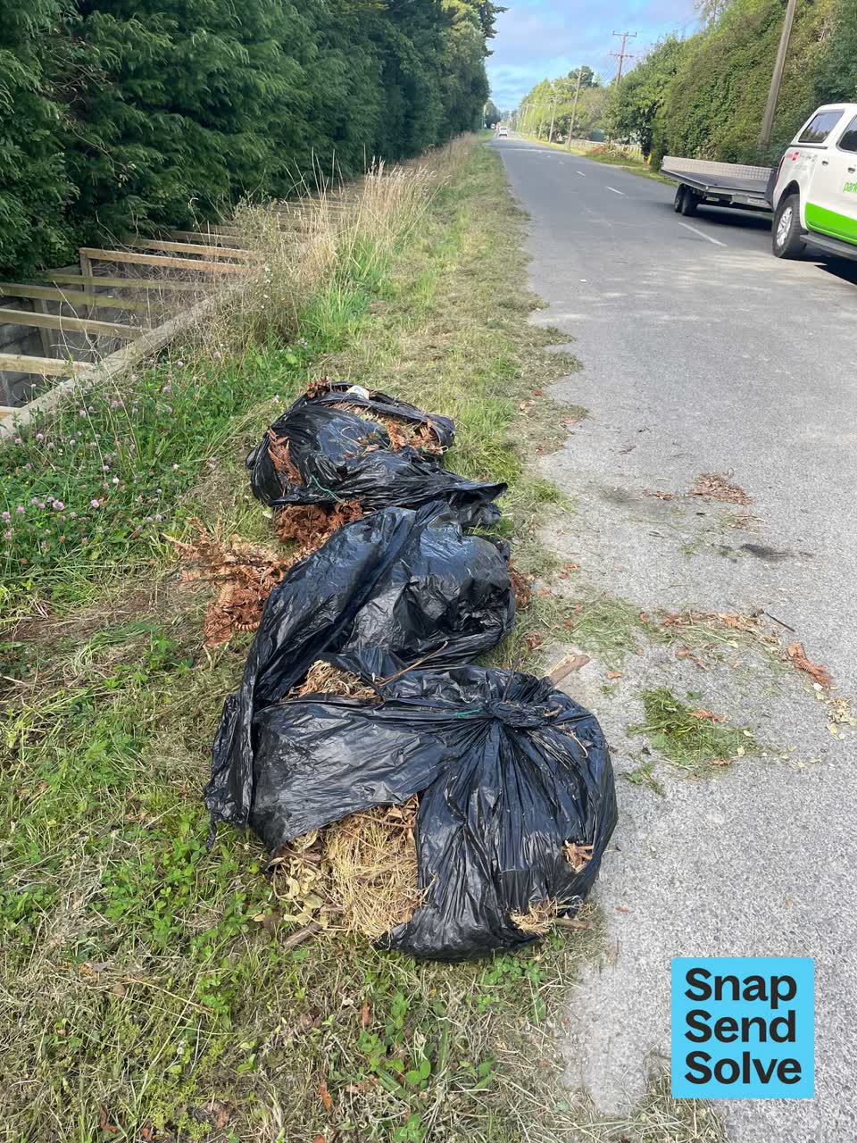 The photograph attached to this dumped rubbish report