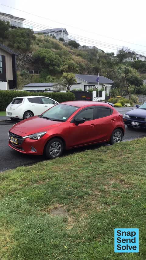 Hazard, vehicle, a report photo