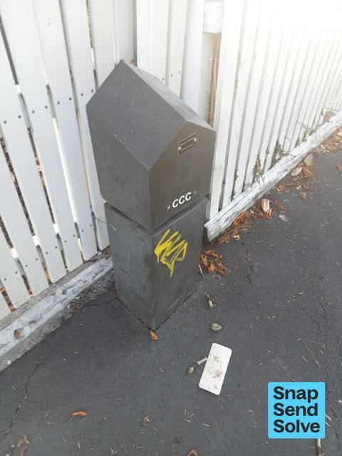 Graffiti on a fence, building or structure, a report photo
