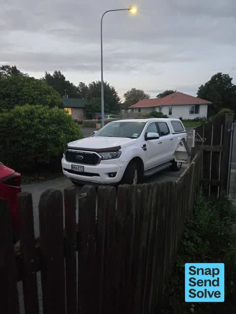 Hazard, vehicle, a report photo
